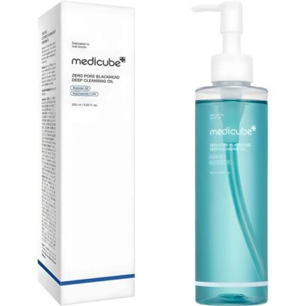 روغن پاک کننده منافذ عمیق ضد جوش سر سیاه مدی کیوب مدل Medicube Zero Pore Blackhead Deep Cleansing Oil دوریس استور