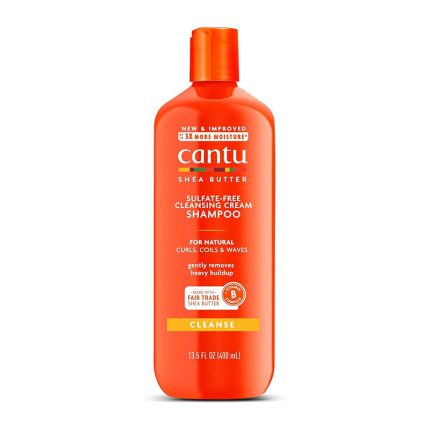 شامپو شی باتر موهای فر و مجعد کانتو Cantu Cleansing فاقد سولفات حجم 400 میلی لیتر دوریس استور